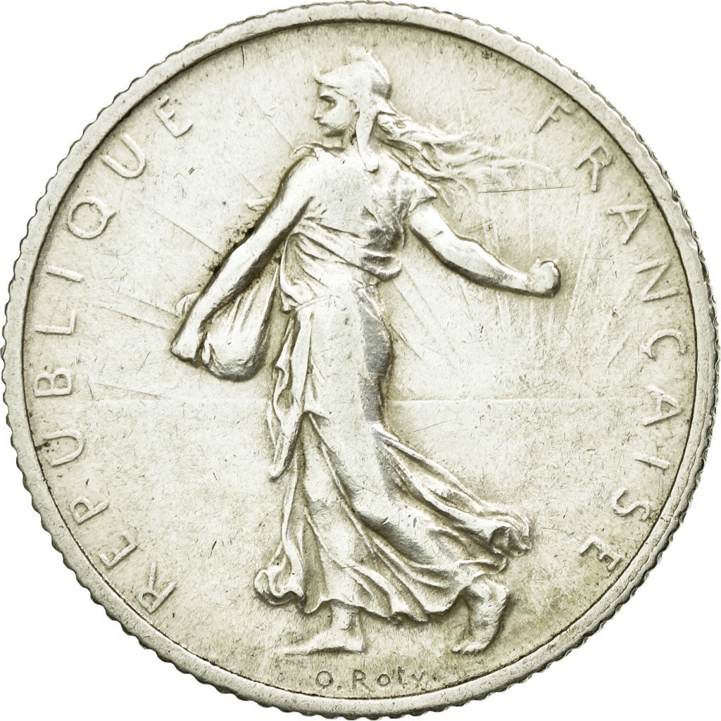 Coin, France, Semeuse, Franc, 1913, Paris, AU(50-53), Silver, KM:844.1