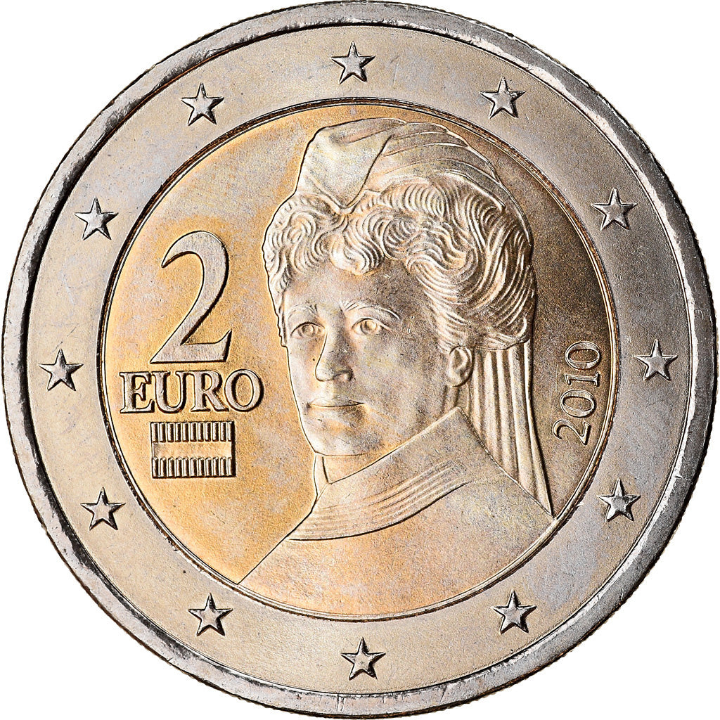 Oostenrijk, 2 Euro, 2010, UNC-, Bi-Metallic, KM:3143