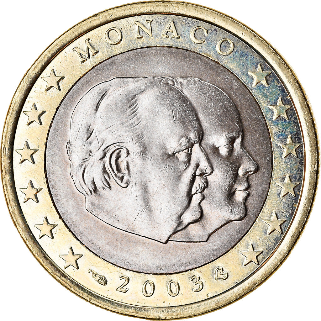 Monaco, Euro, 2003, MS(63), Bi-Metallic, KM:173