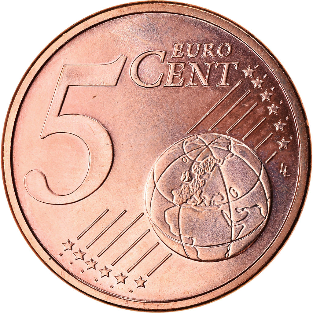 Francja, 5 Euro Cent, 2004, Paris, BU, MS(65-70), Miedź platerowana stalą