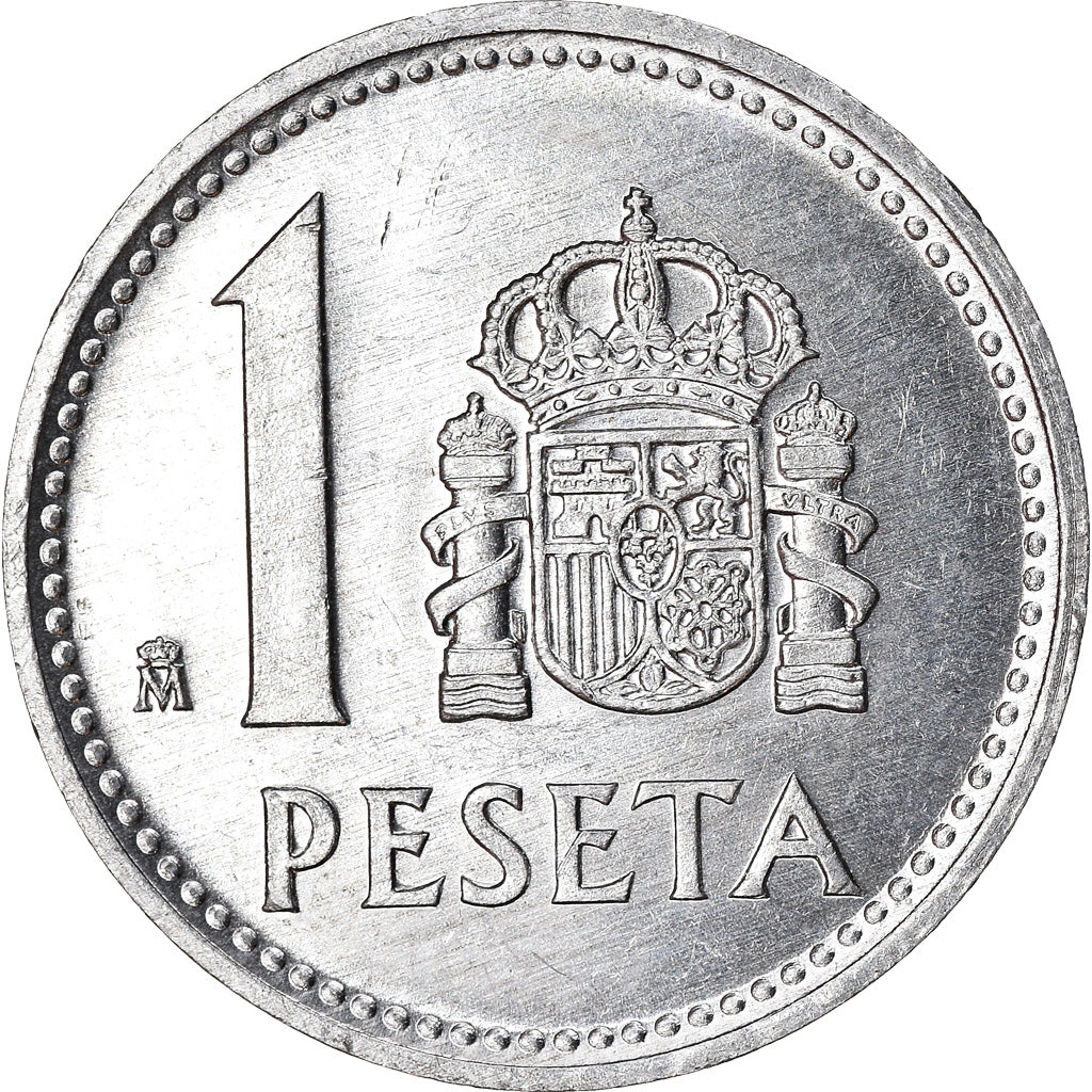 Coin, Spain, Juan Carlos I, Peseta, 1988, AU(55-58), Aluminum, KM:821