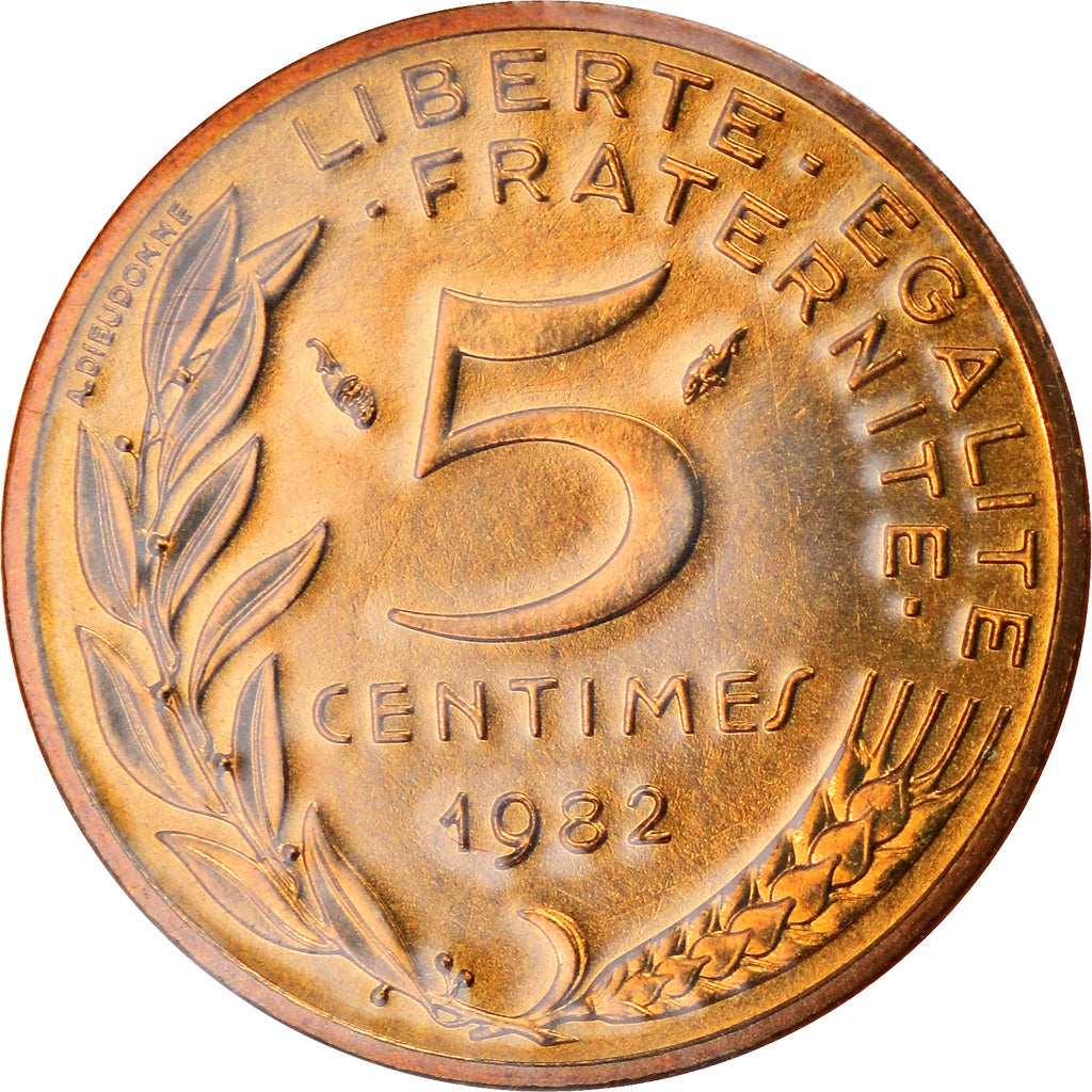Coin, France, Marianne, 5 Centimes, 1982, Paris, FDC, MS(65-70)