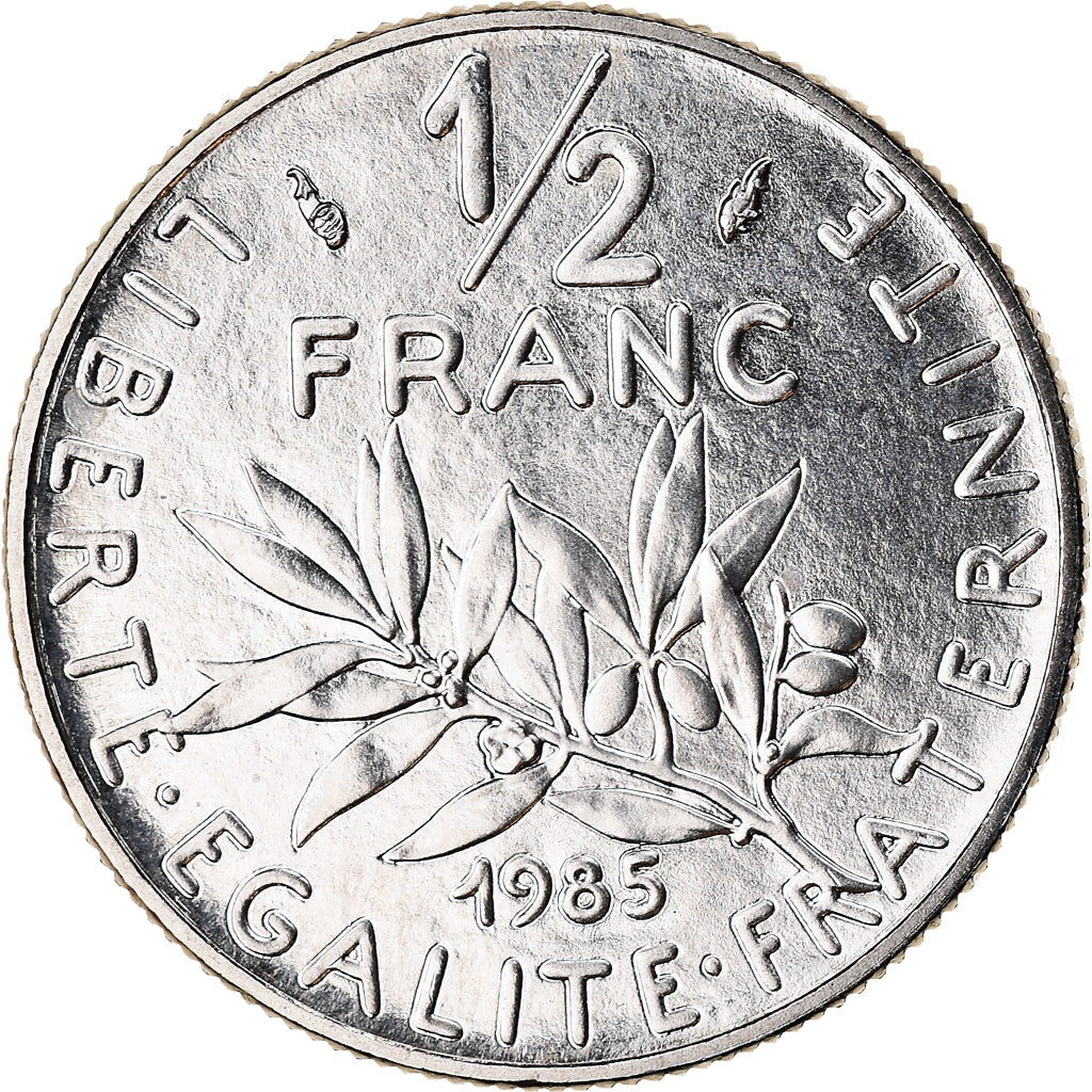 Moneta, Francja, Semeuse, 1/2 Franc, 1985, Paris, MS(65-70), Nikiel, KM:931.1