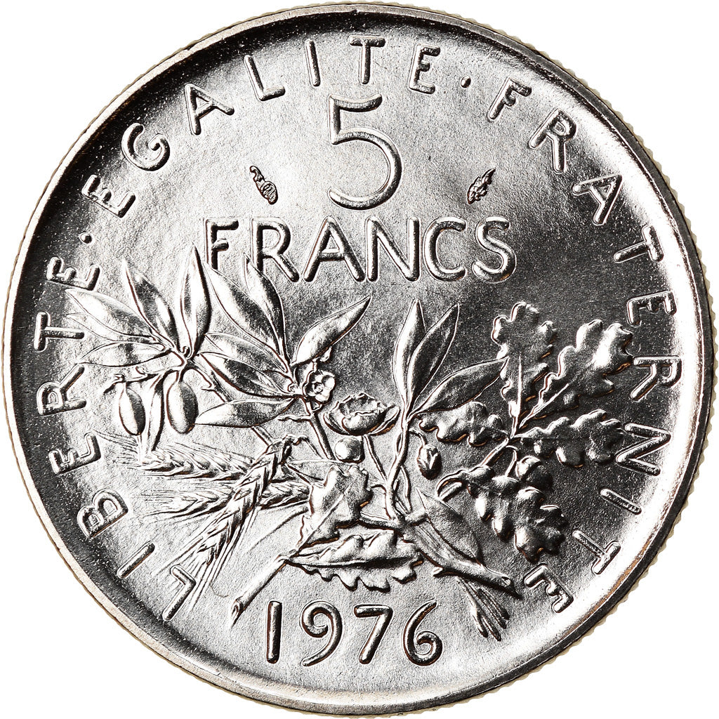 Monnaie, France, Semeuse, 5 Francs, 1976, Paris, FDC, Nickel Clad Copper-Nickel