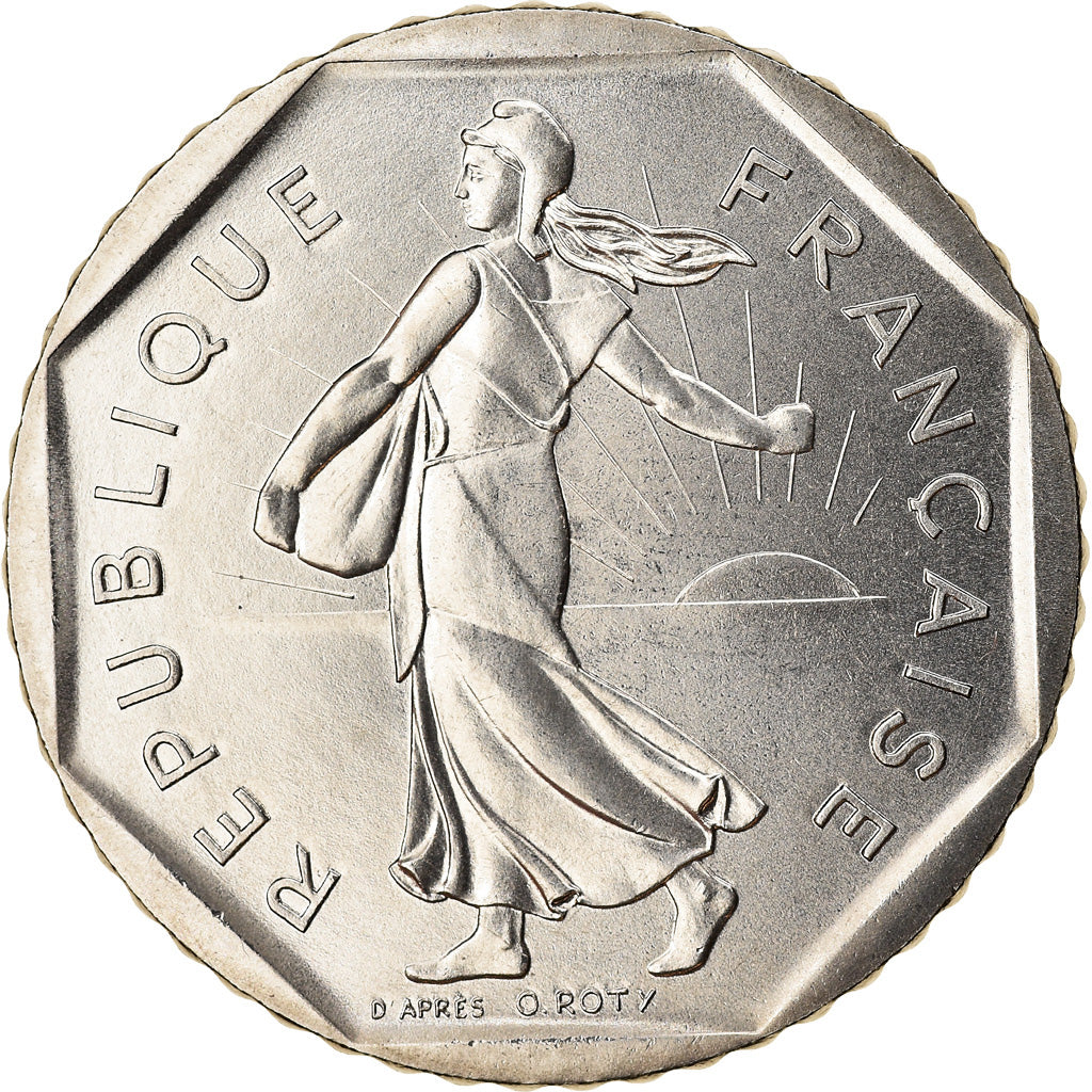 Munten, Frankrijk, Semeuse, 2 Francs, 1987, Paris, FDC, Nickel, KM:942.1