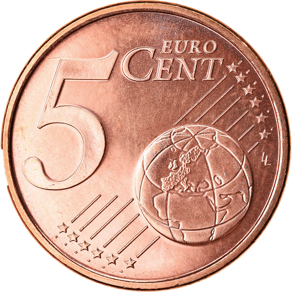 Frankrijk, 5 Euro Cent, 2004, BU, FDC, Copper Plated Steel, Gadoury:3, KM:1284