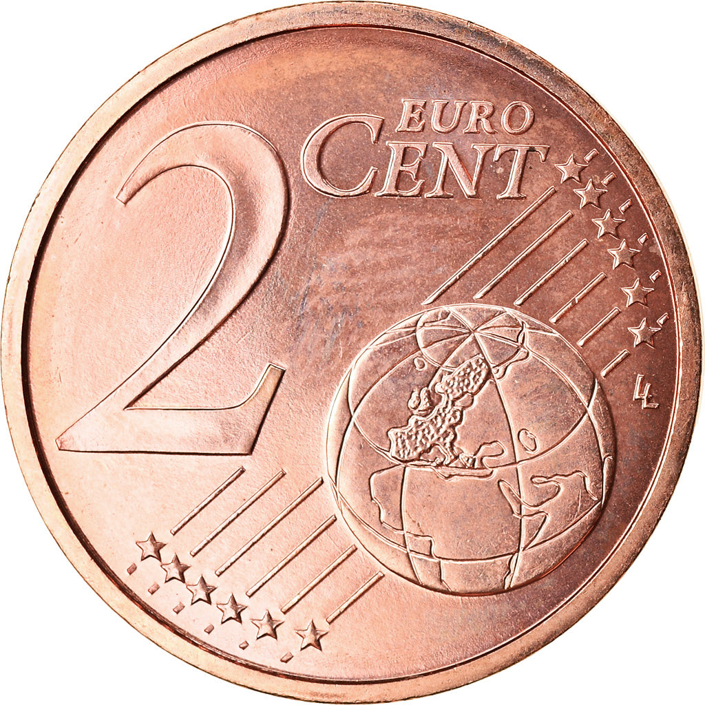 Frankrijk, 2 Euro Cent, 2007, BU, FDC, Copper Plated Steel, Gadoury:2, KM:1283