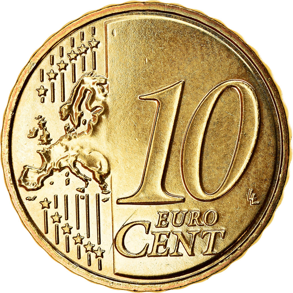 Frankrijk, 10 Euro Cent, 2007, BU, FDC, Tin, Gadoury:4a, KM:1410