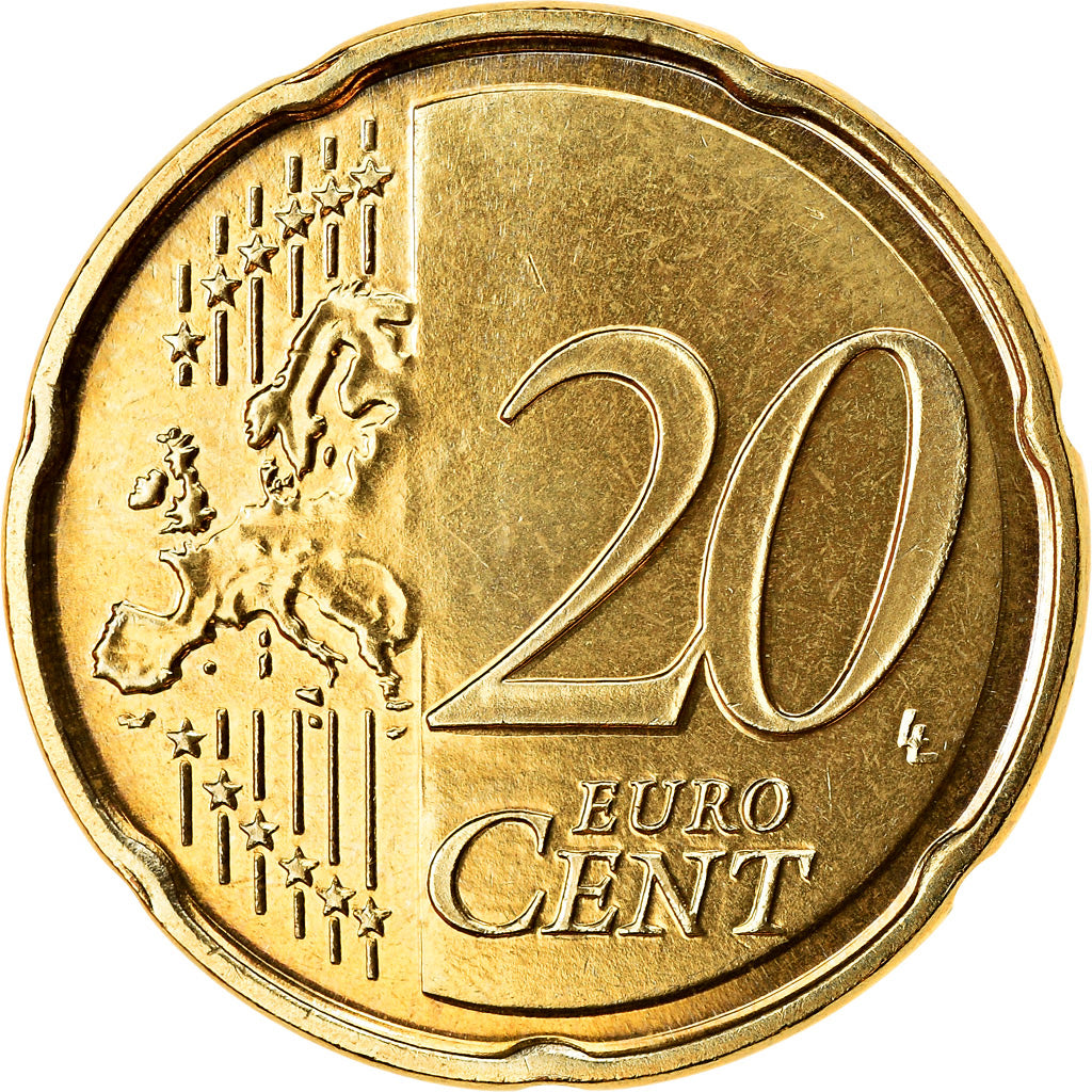 France, 20 Euro Cent, 2007, BU, MS(65-70), Brass, Gadoury:5., KM:1411
