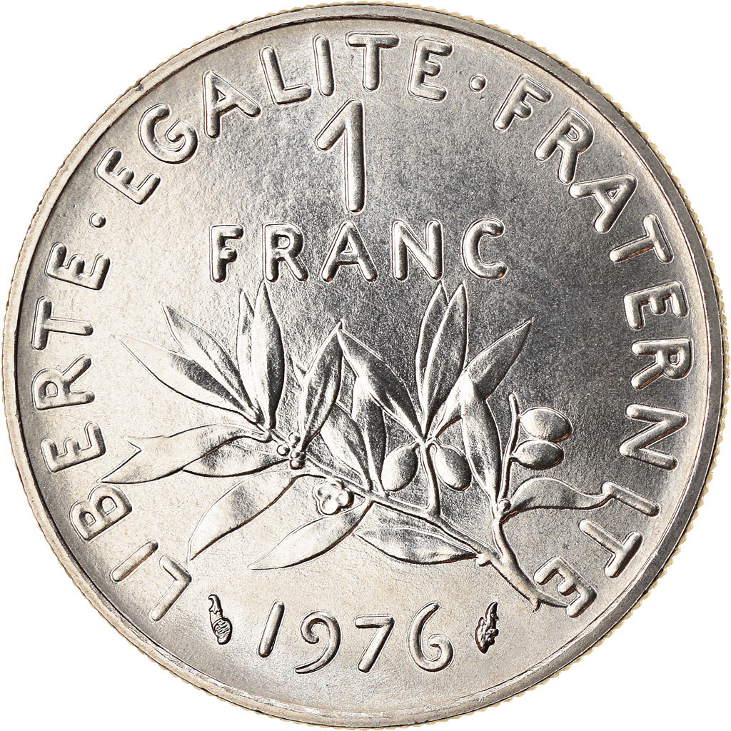 Münze, Frankreich, Semeuse, Franc, 1976, Paris, STGL, Nickel, KM:925.1