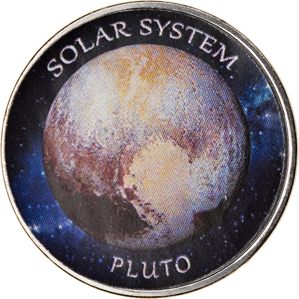 Coin, Azad Jammu and Kashmir, Rupee, 2019, Système solaire - Pluton, MS(65-70)