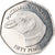 Moneda, Islas Malvinas, 50 Pence, 2018, Pingouins - Manchot de Magellan, FDC