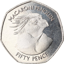 Coin, Falkland Islands, 50 Pence, 2018, Pingouins - Manchot Macaroni, MS(65-70)