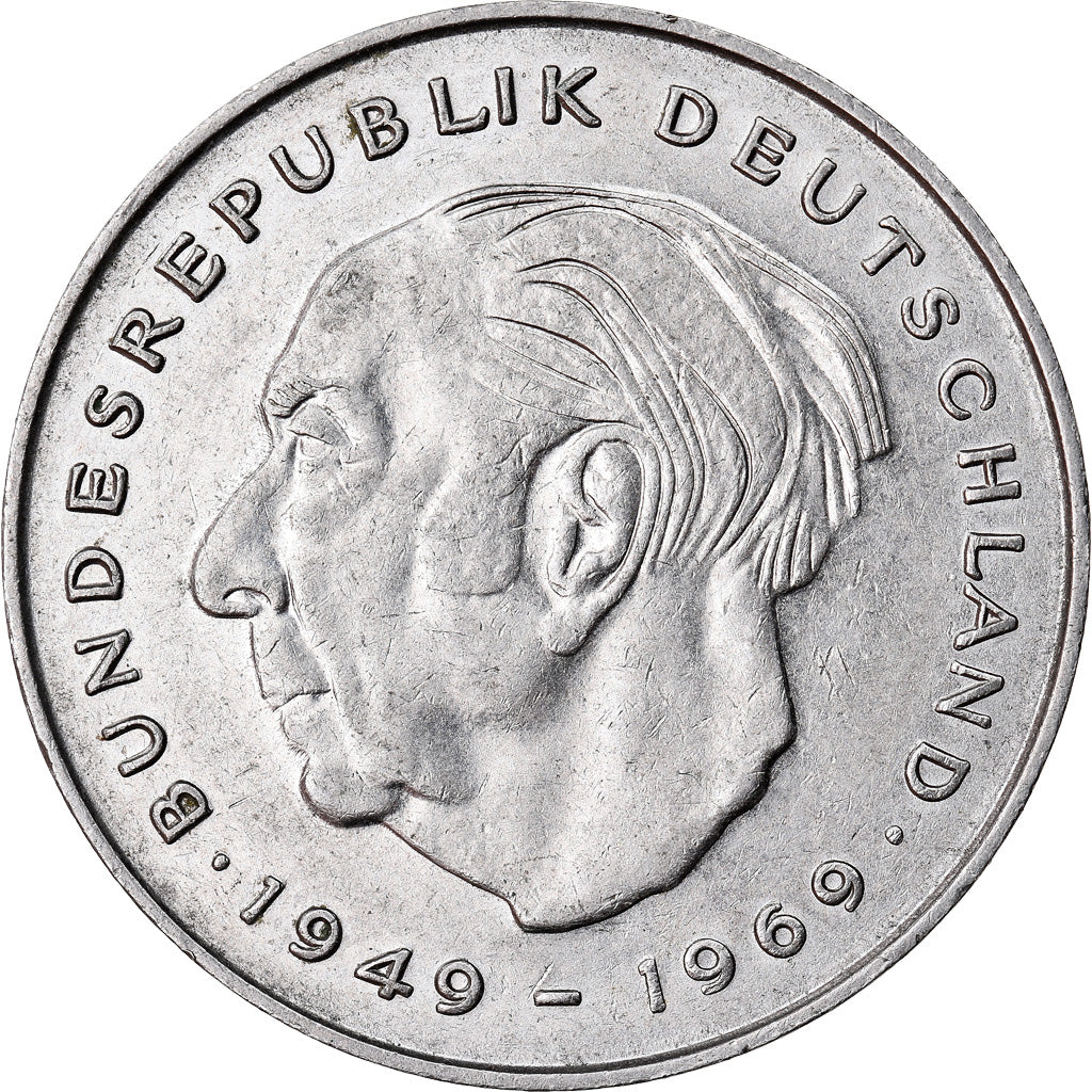 Moneta, GERMANIA - REPUBBLICA FEDERALE, 2 Mark, 1977, Munich, BB, Nichel