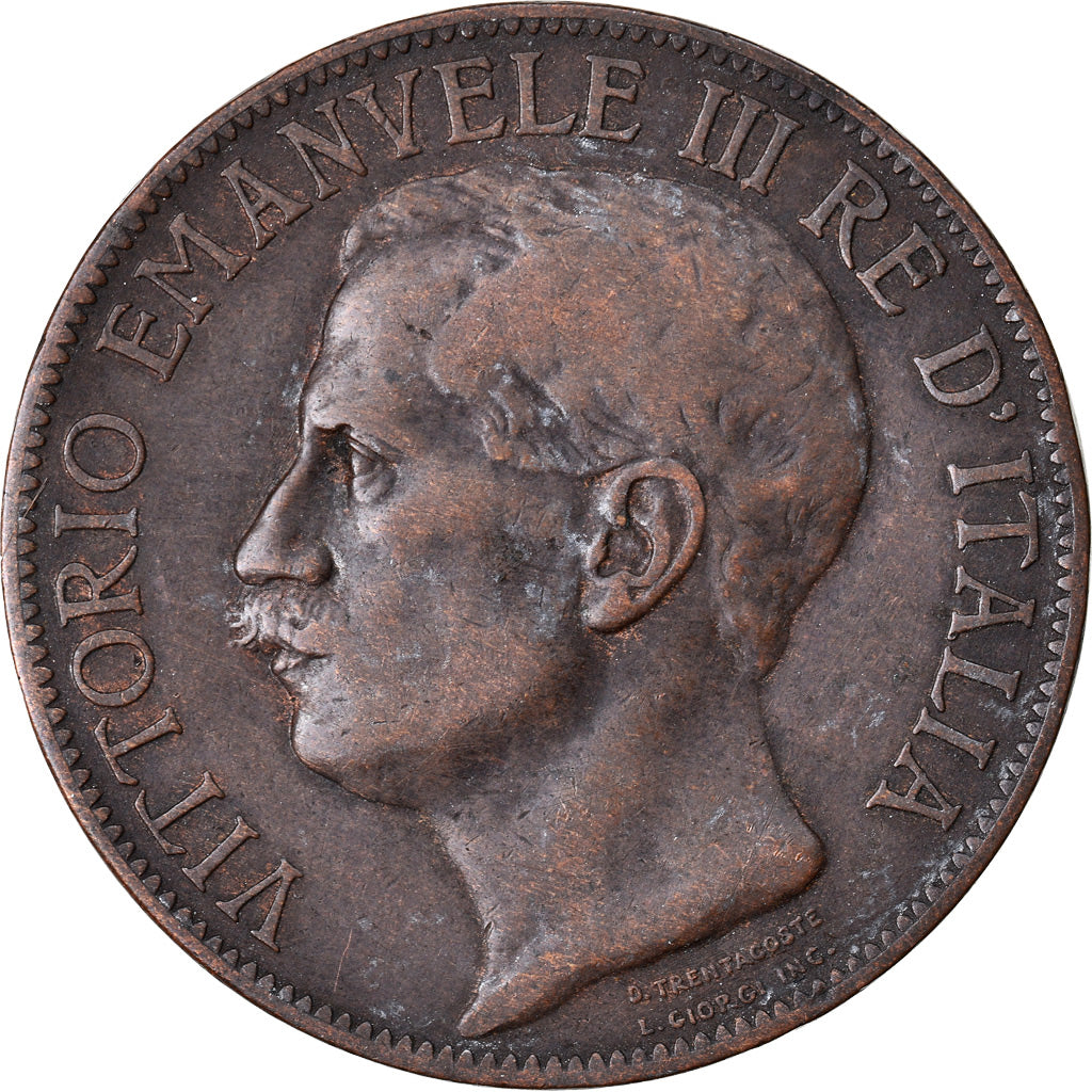 Coin, Italy, Vittorio Emanuele III, 10 Centesimi, 1911, Rome, VF(30-35), Bronze