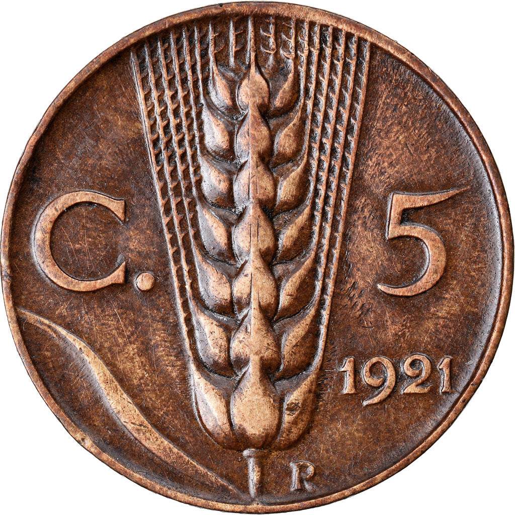 Moneta, Italia, Vittorio Emanuele III, 5 Centesimi, 1921, Rome, BB, Bronzo