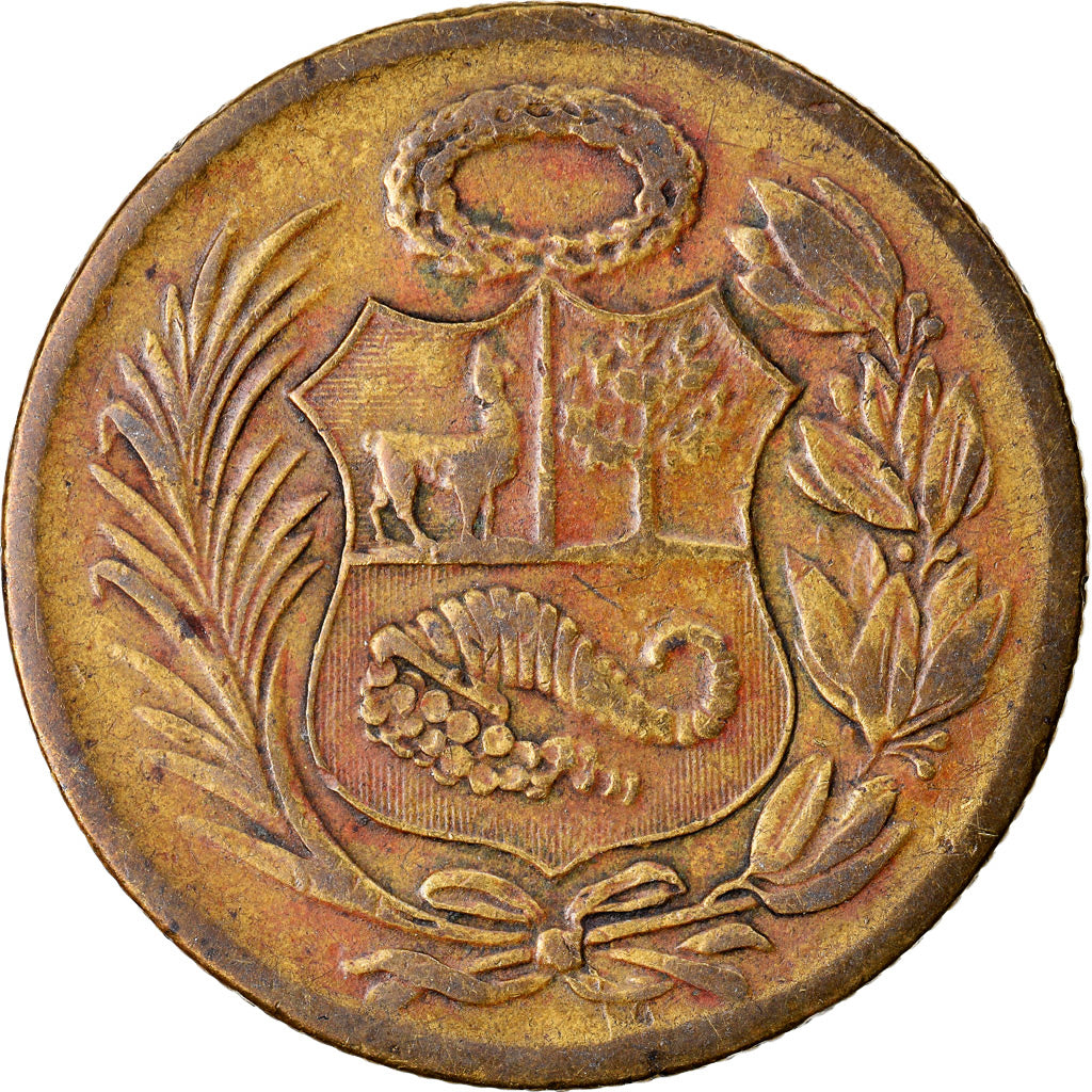 Coin, Peru, 1/2 Sol, 1964, Lima, EF(40-45), Brass, KM:220.5