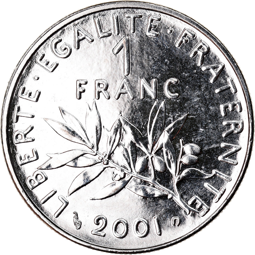 Münze, Frankreich, Semeuse, Franc, 2001, BU, STGL, Nickel, KM:925.2