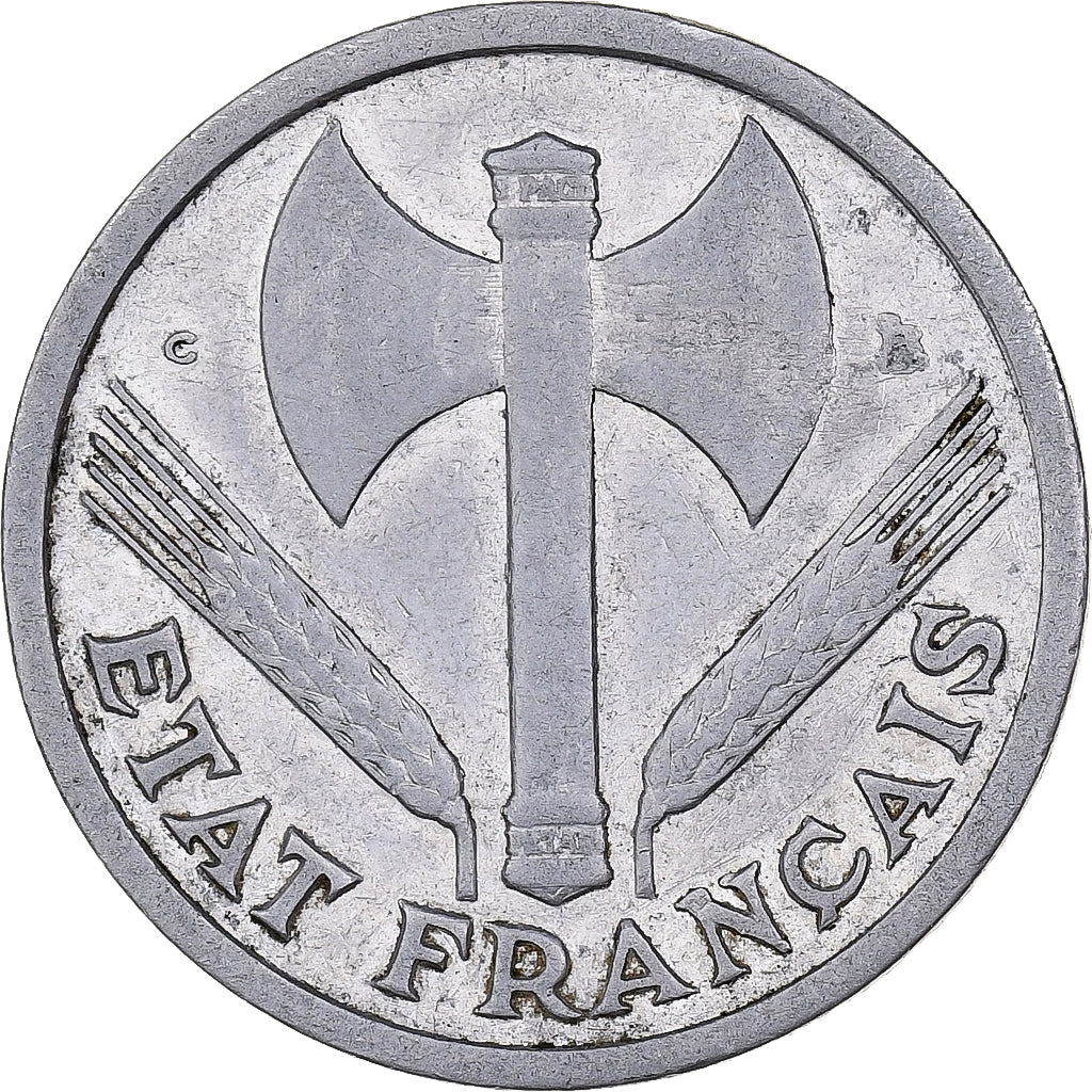 Munten, Frankrijk, Bazor, Franc, 1944, Castelsarrasin, Petit C, FR, Aluminium