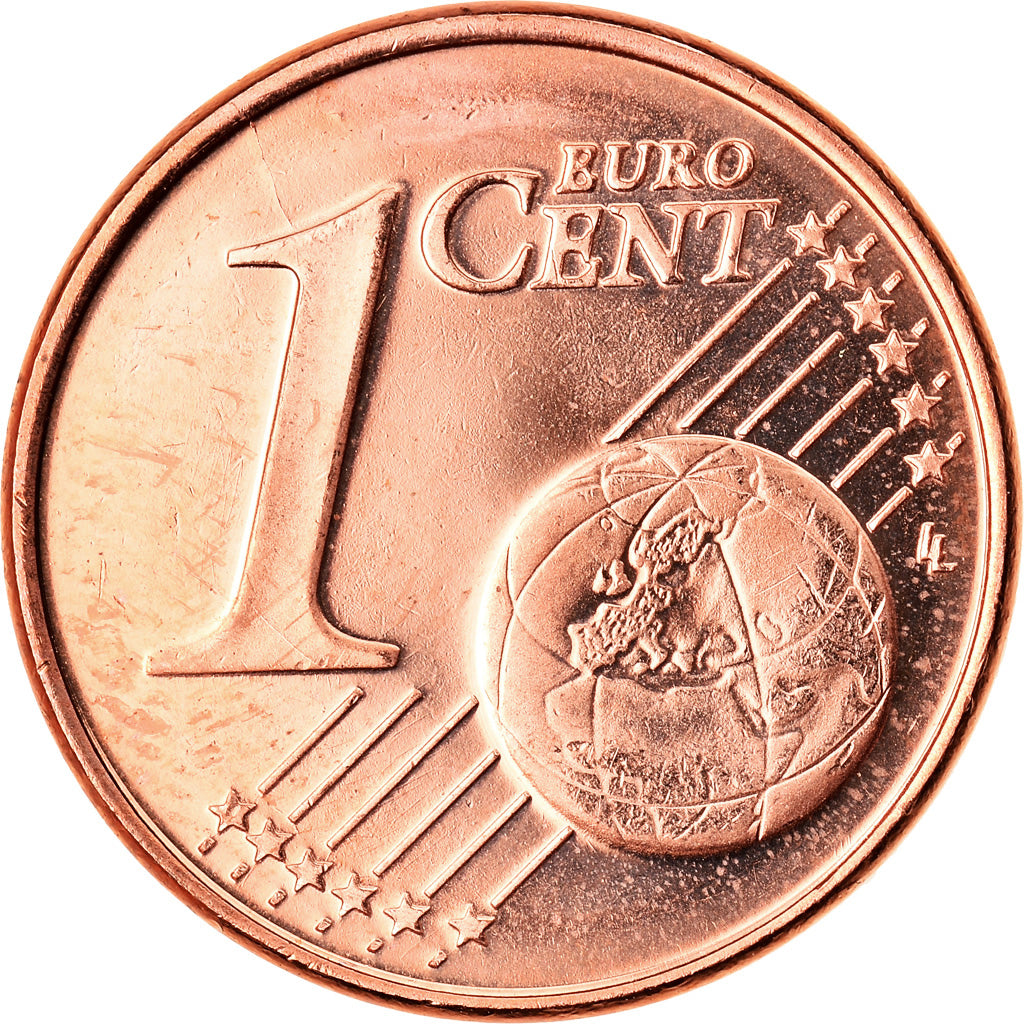 Moneta, Cypr, Euro Cent, 2008, MS(63), Miedź platerowana stalą, KM:78