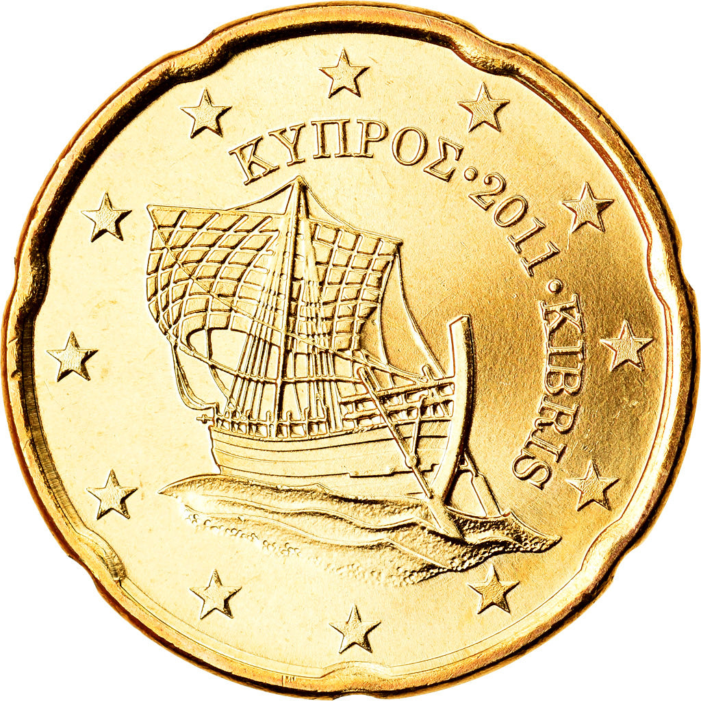 Cipro, 20 Euro Cent, 2011, SPL, Ottone, KM:82