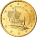 Cypr, 10 Euro Cent, 2012, MS(63), Mosiądz, KM:81
