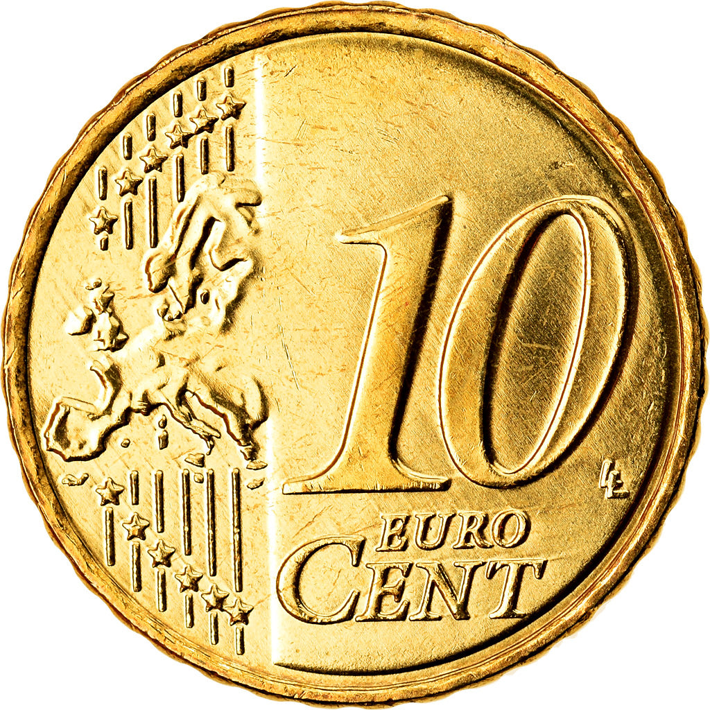 Cypr, 10 Euro Cent, 2012, MS(63), Mosiądz, KM:81