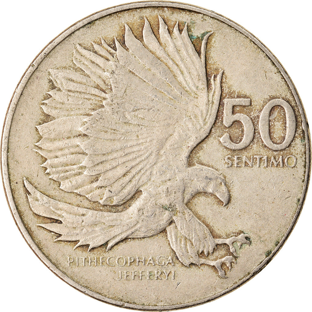 Moneta, Filipiny, 50 Sentimos, 1984, EF(40-45), Miedź-Nikiel, KM:242.1