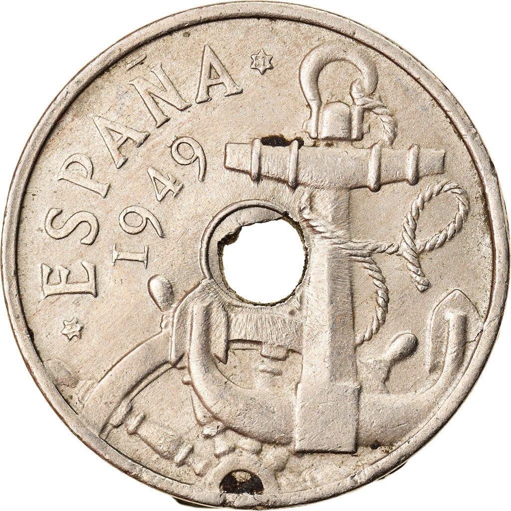 Coin, Spain, Francisco Franco, caudillo, 50 Centimos, 1951, VF(30-35)