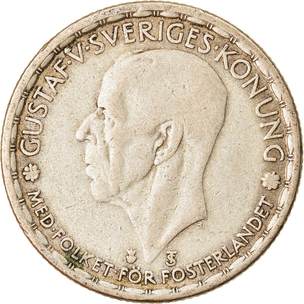 Coin, Sweden, Gustaf V, Krona, 1947, VF(30-35), Silver, KM:814
