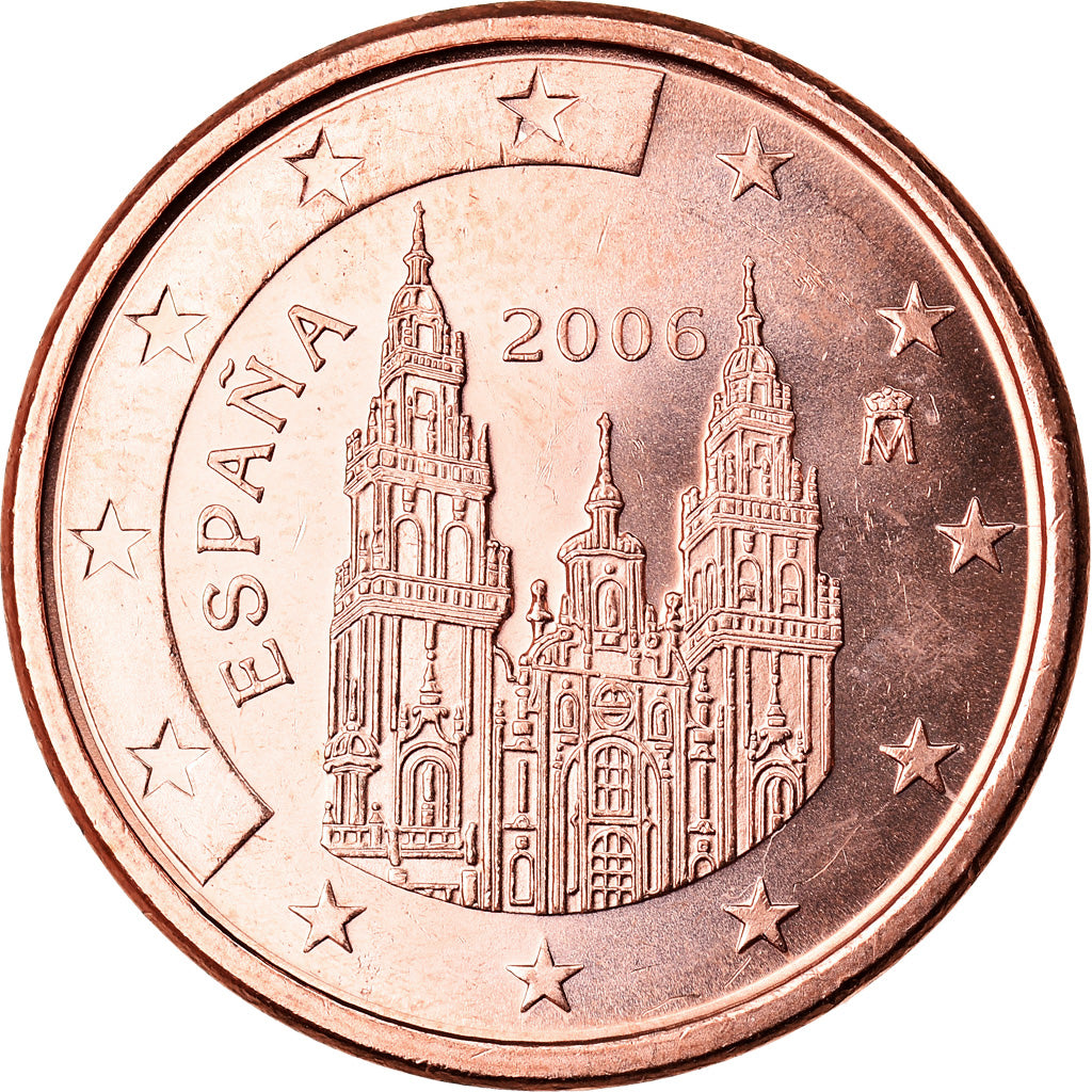 Spain, 5 Euro Cent, 2006, AU(50-53), Copper Plated Steel, KM:1042
