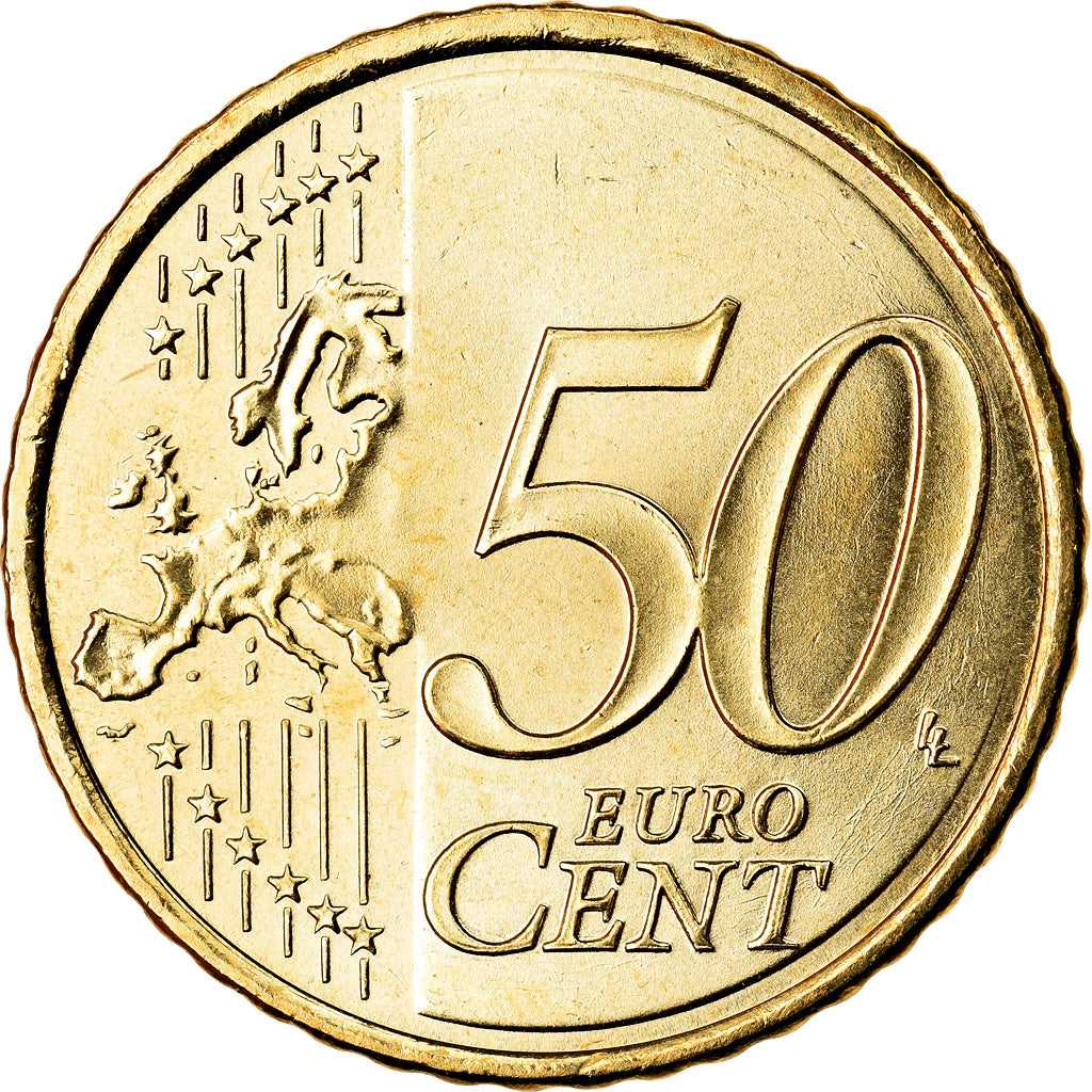 Spagna, 50 Euro Cent, 2009, SPL, Ottone, KM:1072
