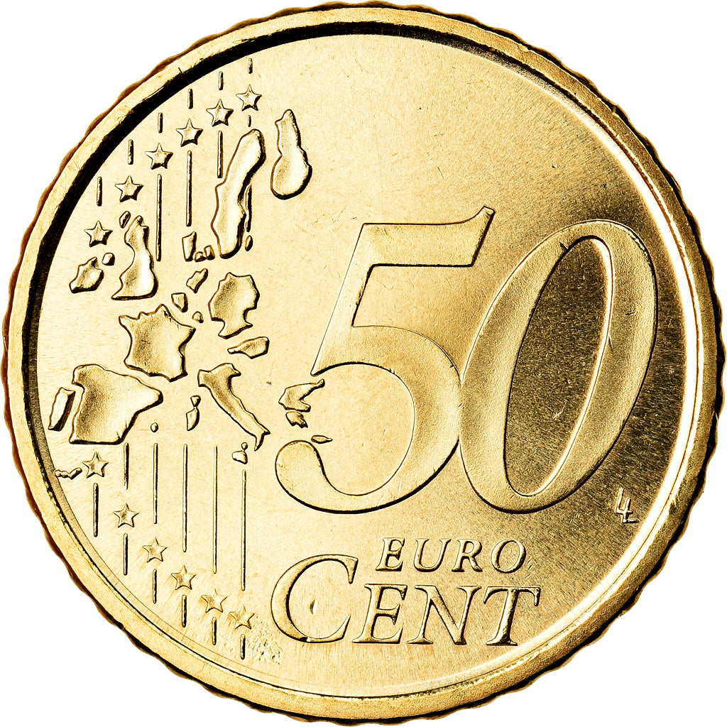 Spanien, 50 Euro Cent, 2004, UNZ, Messing, KM:1045