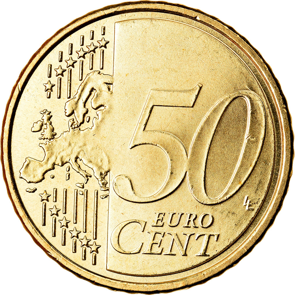 España, 50 Euro Cent, 2007, SC, Latón, KM:1072
