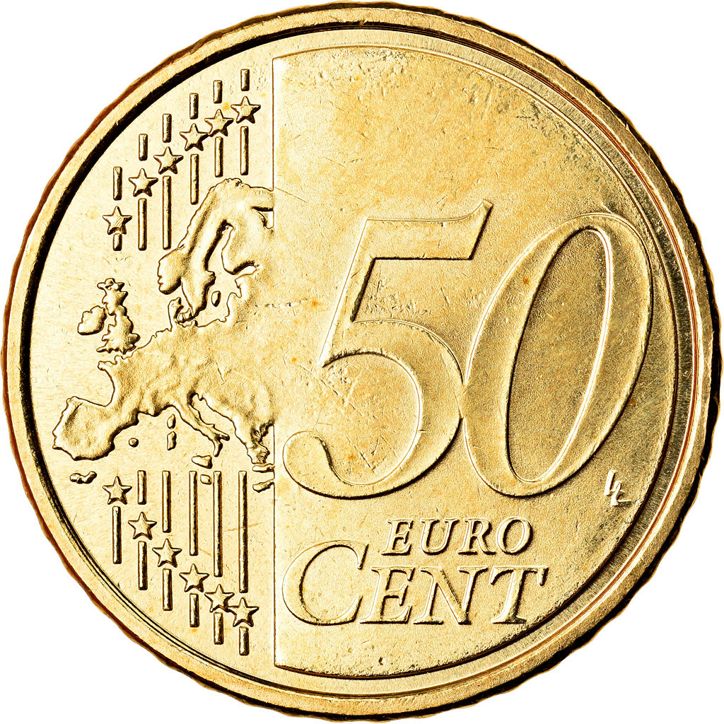 Spagna, 50 Euro Cent, 2007, SPL, Ottone, KM:1072