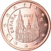España, 5 Euro Cent, 2007, SC, Cobre chapado en acero, KM:1042