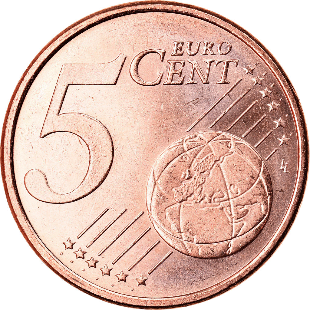 España, 5 Euro Cent, 2007, SC, Cobre chapado en acero, KM:1042