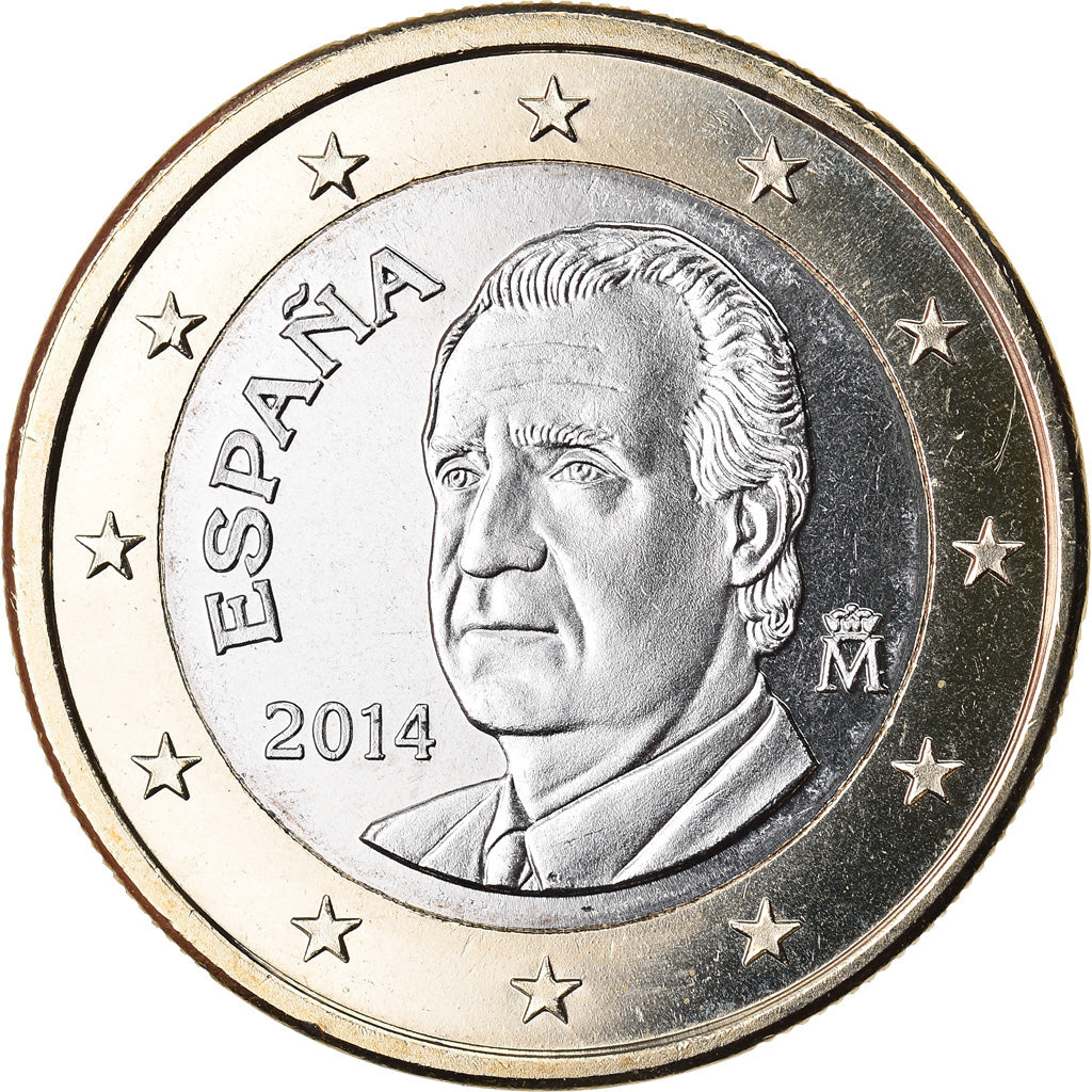 Spain, Euro, 2014, MS(63), Bi-Metallic