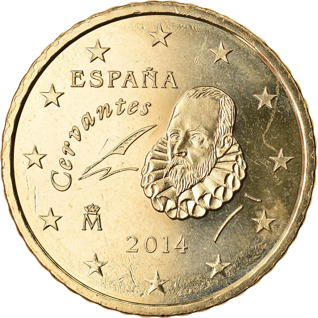 Espanha, 50 Euro Cent, 2014, MS(63), Latão