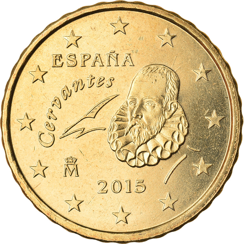 Spain, 10 Euro Cent, 2015, MS(63), Brass