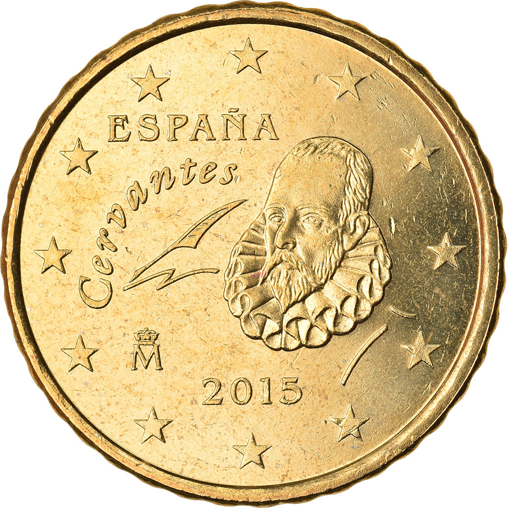 Spanien, 10 Euro Cent, 2015, UNZ, Messing
