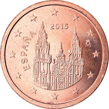 Spanien, 2 Euro Cent, 2015, UNZ, Copper Plated Steel