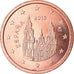 Spanien, 2 Euro Cent, 2015, UNZ, Copper Plated Steel