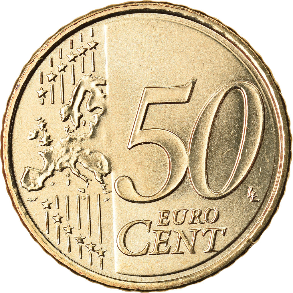 Hiszpania, 50 Euro Cent, 2016, MS(63), Mosiądz