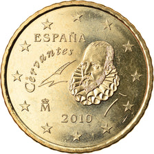 Spain, 50 Euro Cent, 2010, MS(63), Brass, KM:1149