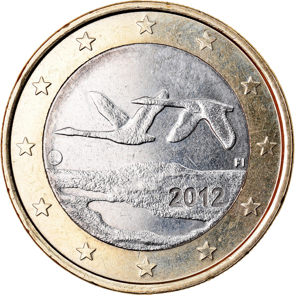 Finlandia, Euro, 2012, Vantaa, EF(40-45), Bimetaliczny, KM:129