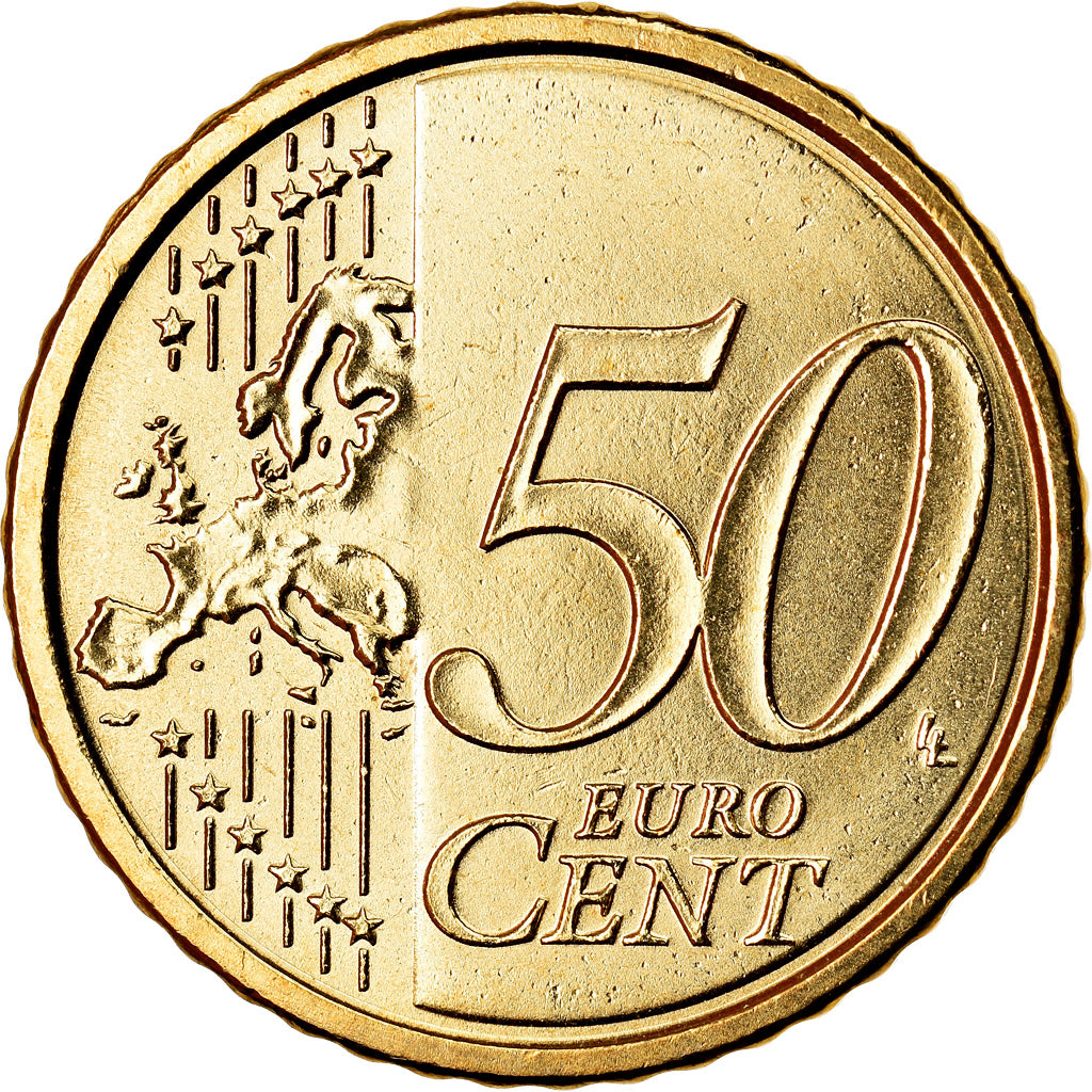 Italy, 50 Euro Cent, 2010, MS(63), Brass, KM:249