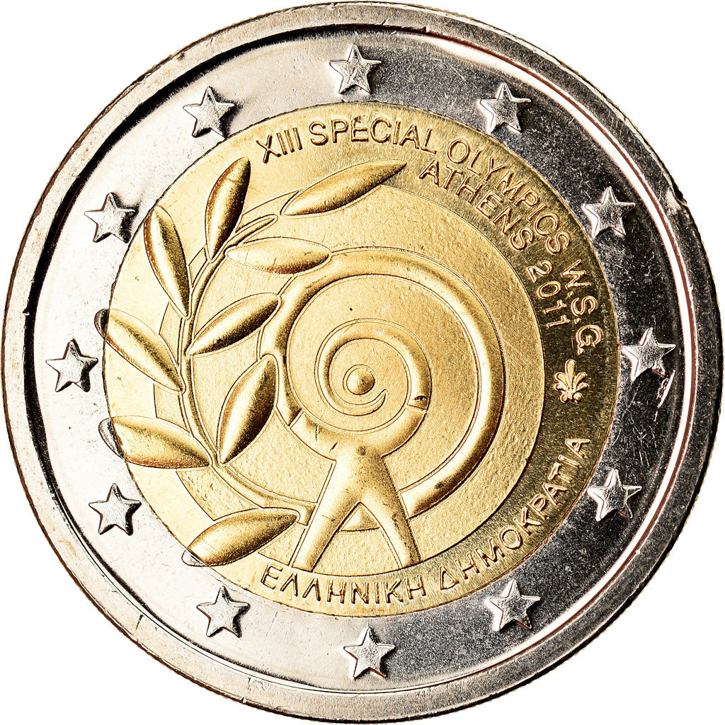 Grèce, 2 Euro, Olympics Athens, 2011, SPL, Bi-Metallic, KM:239