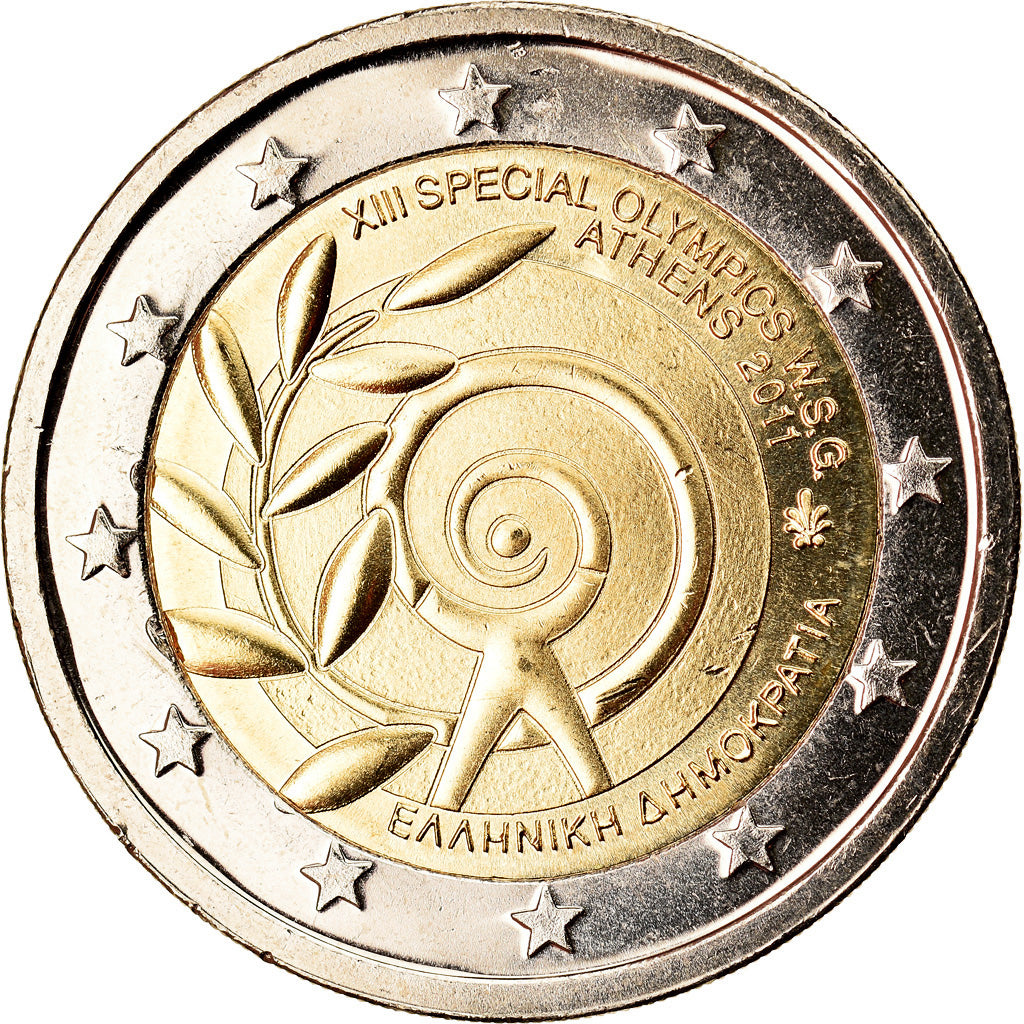 Grèce, 2 Euro, Olympics Athens, 2011, SPL, Bi-Metallic, KM:239