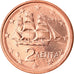 Greece, 2 Euro Cent, 2011, MS(63), Copper Plated Steel, KM:182